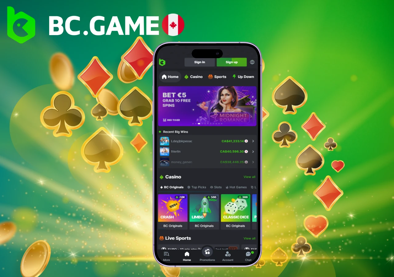 Play your favorite games and bet on the go with the mobile app