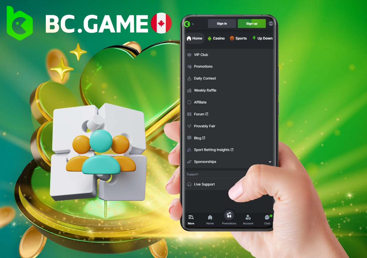 Basic information about the parameters of the BC Game mobile application