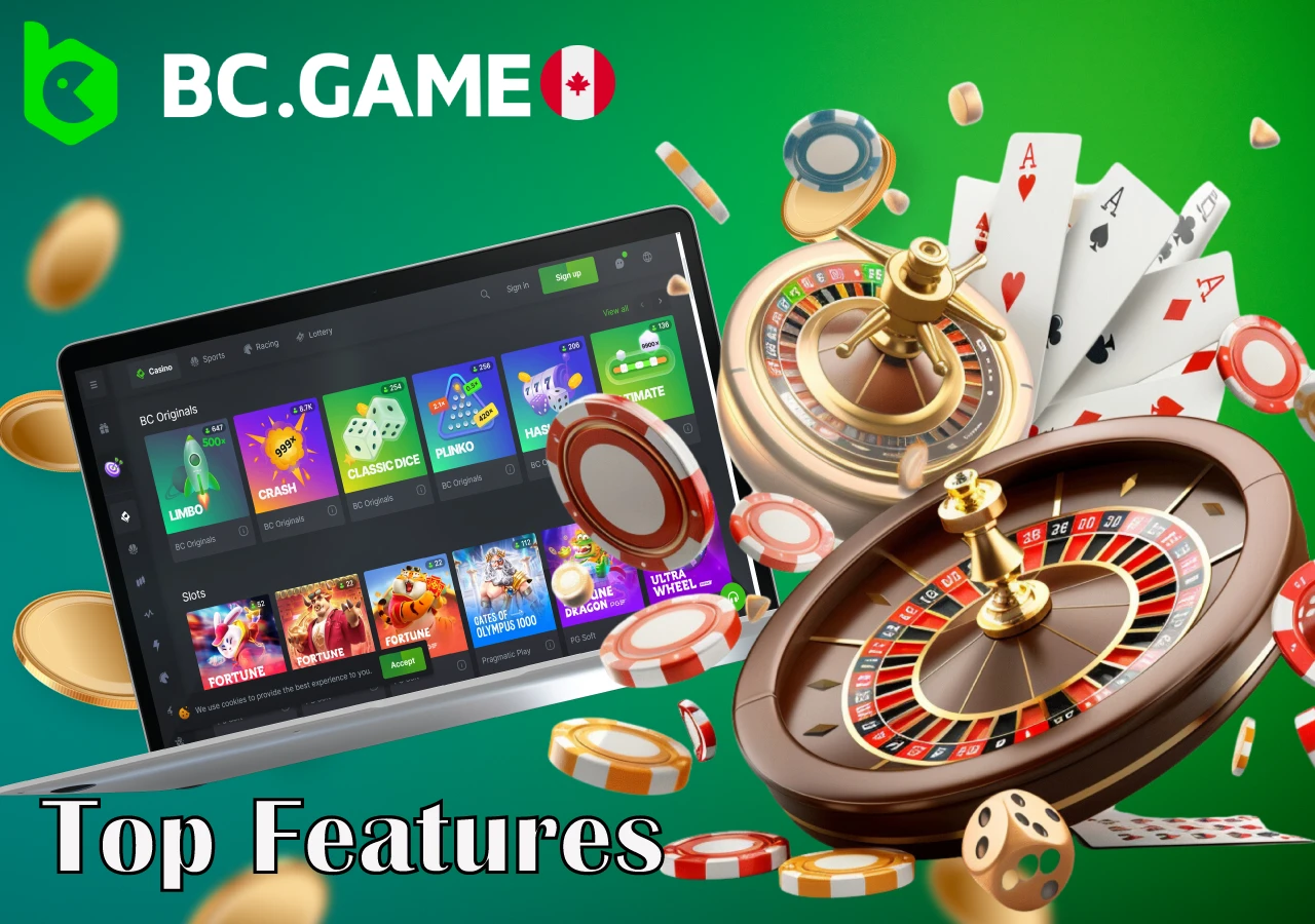Brief description of the distinctive features of BC Game casino