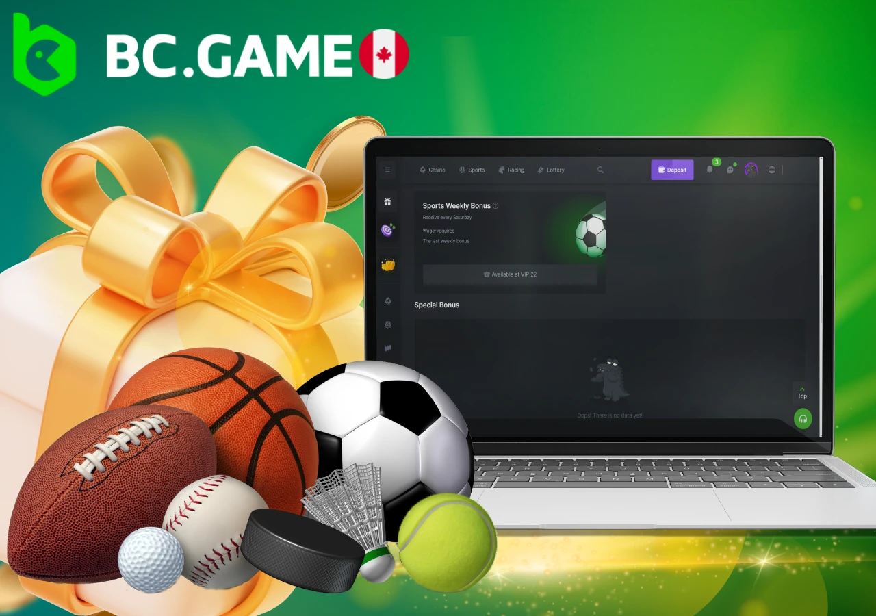 Place bets on various sports and receive bonuses that will complement your winnings
