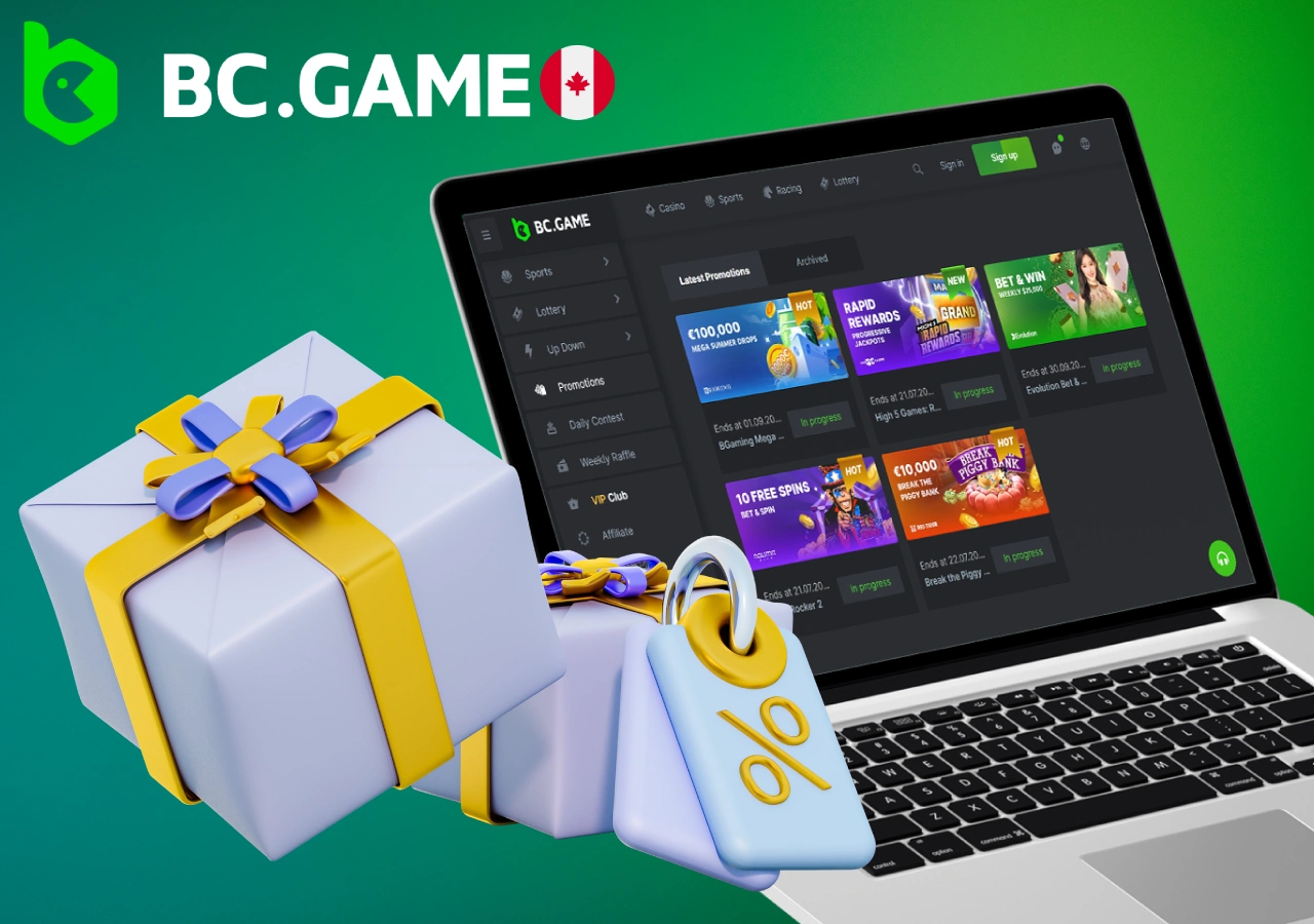 Detailed description of other bonuses and promotions from BC Game Canada