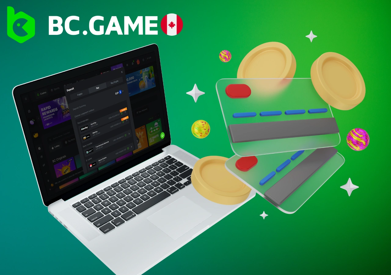 Details on available payment methods on BC Game